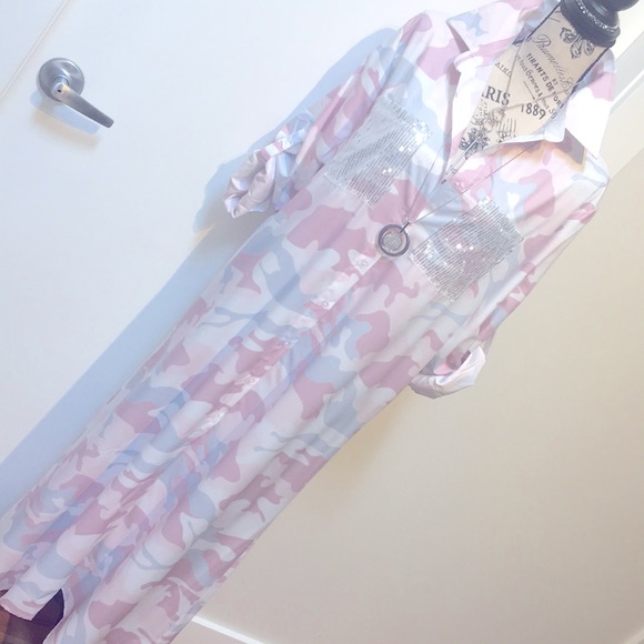🆕 BRAND NEW!! XXL PINK, GREY & WHITE CAMO DRESS!! - Picture 2 of 8